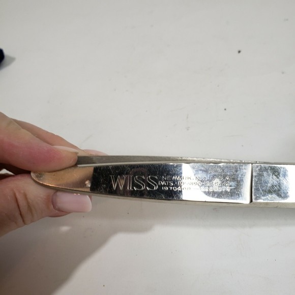 WISS Pinking Shears Scissors Sewing Vintage Newark NJ USA Patent 1959190 1965443 - Picture 2 of 4